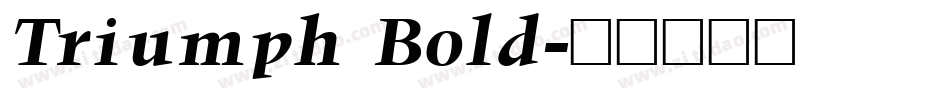 Triumph Bold字体转换